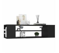""En Promotion""Meuble TV suspendu CHIC - CLOUD - Meuble Télé Bas - CABINET/BANC TV - Noir 100x30x26,5 cm - Bois d’ingénierie 6384420