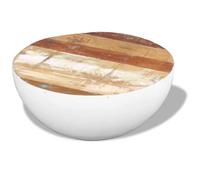 ""En Promotion""Table basse(1 PC) - SHIELD - Support 30 kg - table du canapé - Forme de bol Bois de récupération massif 60x60x30cm T86