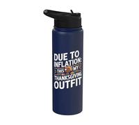 En raison de l'inflation, c'est ma dinde de Thanksgiving Stainless Steel Insulated Water Bottle