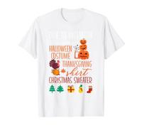 en Raison de l'inflation, C'est Mon Halloween Thanksgiving Noël T-Shirt Graphique avec Valeur, Homme, Blanc, XL