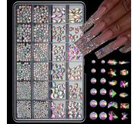 en résine de couleurs assorties en forme de goutte d ' eau carrée en forme de cœur pour la conception professionnelle des ongles, perles de forme mixte pour manucure