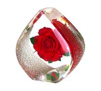 En résine, véritables roses, artisanat, souvenir - Décoration de bureau portable, pour toujours en sécurité pour la famille, les amis, les collègues