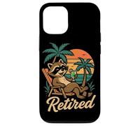 En retraite Doux raton laveur avec cocktail Relaxed Enfin la retraite Coque pour iPhone 12/12 Pro
