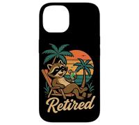 En retraite Doux raton laveur avec cocktail Relaxed Enfin la retraite Coque pour iPhone 14