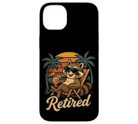 En retraite Doux raton laveur avec cocktail Relaxed Enfin la retraite Coque pour iPhone 14 Plus