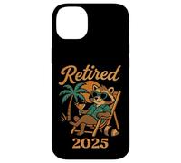 En retraite Doux raton laveur avec cocktail Relaxed Enfin la retraite Coque pour iPhone 14 Plus