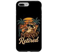 En retraite Doux raton laveur avec cocktail Relaxed Enfin la retraite Coque pour iPhone 7 Plus/8 Plus
