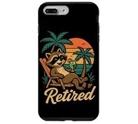 En retraite Doux raton laveur avec cocktail Relaxed Enfin la retraite Coque pour iPhone 7 Plus/8 Plus