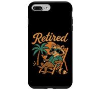 En retraite Doux raton laveur avec cocktail Relaxed Enfin la retraite Coque pour iPhone 7 Plus/8 Plus
