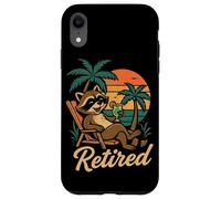 En retraite Doux raton laveur avec cocktail Relaxed Enfin la retraite Coque pour iPhone XR