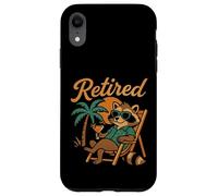 En retraite Doux raton laveur avec cocktail Relaxed Enfin la retraite Coque pour iPhone XR