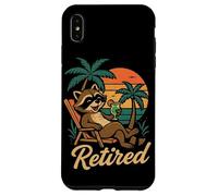 En retraite Doux raton laveur avec cocktail Relaxed Enfin la retraite Coque pour iPhone XS Max
