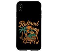 En retraite Doux raton laveur avec cocktail Relaxed Enfin la retraite Coque pour iPhone XS Max