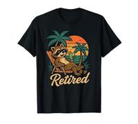 En retraite Doux raton laveur avec cocktail Relaxed Enfin la retraite T-Shirt