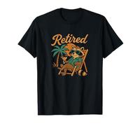 En retraite Doux raton laveur avec cocktail Relaxed Enfin la retraite T-Shirt
