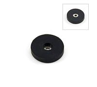 En Revêtement en Caoutchouc N42 Néodyme "2 Poteau" Aimant en Pot 31mm dia x 6mm D'Épaisseur