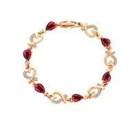 En Rhodonite Bracelet Bijoux Saint Valentin Avec Le Mot Amour Réglable À La Main Corde Corde Bracelets De Relation Cadeau Pour Femme Mère Fille Hommes Classique Bracelet 4 Perles Cadeau (B, One Size)