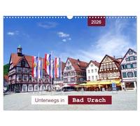 En route à Bad Urach, Version française (Calendrier mural 2026 DIN A3 portrait), Calendrier CALVENDO mensuel