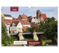 En route à Besigheim, Version française (Calendrier mural 2026 DIN A3 portrait), Calendrier CALVENDO mensuel