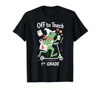 en Route pour enseigner en 1re année, Professeur de première année drôle T-Shirt Graphique avec Valeur, Homme, Noir, L