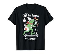 en Route pour enseigner en 5e année, Professeur de cinquième année drôle T-Shirt Graphique avec Valeur, Homme, Noir, XL