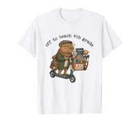 en Route pour enseigner, Professeur de 4e année, Gag Capybara School Funny T-Shirt