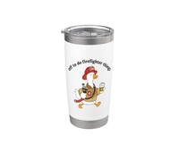 En route pour faire des choses de pompier Funny Goose Coffee Firefighting Gobelet isotherme en acier inoxydable double paroi