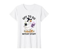 en Route pour Faire des Trucs de sorcière, Silly Funny Goose T-Shirt Graphique avec Valeur