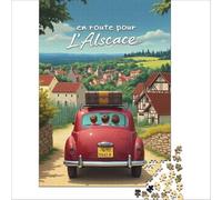 en Route pour L’Alsace Puzzle 1000 pièces | puzzle avec un design gourmand pour les amateurs de bonne cuisine une image amusante à compléter le w nd à la maison