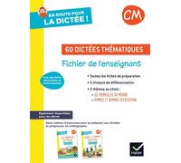 En route pour la dictée ! CM - Ed. 2022 - Fichier photocopiable 60 dictées thématiques - Laurence Chust - Hatier - broché - Scolaire / Universitaire