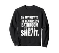 en Route pour la Salle de Bain anodine pour y Prendre Un « She It Funny » Sweatshirt