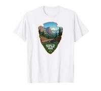 en Route pour Le Parc National du Glacier Sun Road Arrowhead T-Shirt