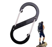 en S verrouillable, Porte-clés Multifonctionnel pour la sécurité, unité en d'aluminium, Support Haute Tension avec Porte à vis, équipement de Plein air Cadeau pour la randonnée