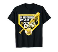 en Septembre, Nous portons du Cancer de l'enfance Gold Baseball Drip Boy T-Shirt