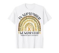 en Septembre, Nous portons Gold Rainbow Child Cancer Awareness T-Shirt