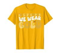en Septembre, Nous portons Un Ruban d'or Sensibilisation au Cancer chez Les Enfants T-Shirt