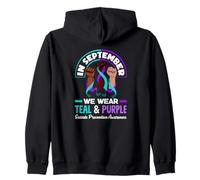 en Septembre, Nous portons Une prévention du Suicide Sarcelle et Violet Sweat à Capuche