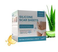 en Silicone contre les Cicatrices | Pansement Imperméable 3.8x400 cm pour Traitement des Cicatrices,Patchs Visage - pour Brûlures, Vergetures, Visage, Corps, Cou, Front, Abdominoplastie, Ép
