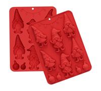 En Silicone Pour Noël,Formes De Four Avec Conception De Gnomes De Décoration De Gâteaux | Outil Anti-adhésif pour Gâteaux et Créations En Caoutchouc et Pâte Modélisable