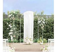 ""En solde"" Arche de mariage moderne - BURKE - Facile à assembler - 3 pcs Blanc Acier J5648