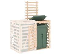 EN SOLDE*Cache et abri jardin - MONNA - Extension d'abri pour poubelle - sur roulettes bois massif pin@862403