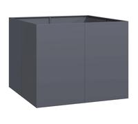 ""En solde"" Jardinière pour Plantes - BURKE - lit surélevé de Jardin - anthracite 100x100x80 cm acier J3255