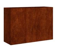 ""En solde"" Jardinière pour Plantes - BURKE - lit surélevé Rouillé - 120x40x80 cm acier inoxydable J3164