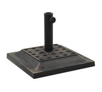""En solde"" Socle carré de parasol - BURKE - support de parasol - Polyrésine 12 kg Bronze J5722