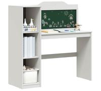 ""En solde"" Table Informatique Adulte/enfant - CLOUD - Bureau à Domicile - avec rangement ouvert et tableau noir ROROS Blanc B382