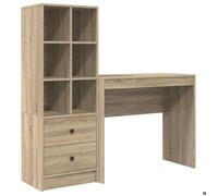 ""En solde"" Table Informatique Adulte/enfant - CLOUD - Bureau à Domicile - avec tiroir - (2 pcs) - Chêne Sonoma B266