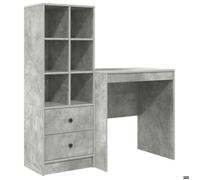 ""En solde"" Table Informatique Adulte/enfant - CLOUD - Bureau à Domicile - avec tiroir - (2 pcs) - Gris béton B291