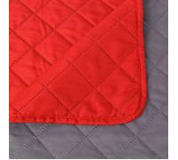 En soldes - Couette Confortable - Couvre-lit matelassé - double-face Rouge et gris 170x210 cm 8_527320