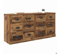 En soldes - Lot de 2 Buffets de salon, bahut, vaisselier, Bois Ancien 70x35,5x67,5cm - Bois d'ingénierie 8_3869311