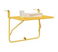 En soldes - Table Suspendue de balcon| Table gigogne moderne pour terrasse, 2/4 PERSONNES, Moutarde 60x39x65cm Acier 8_3694006